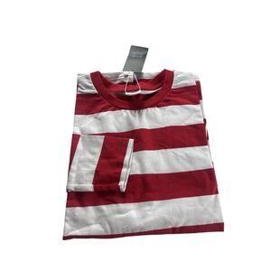 Spring&Gege Boy's Long Sleeve Striped Crew Neck T-Shirt Red - NWT!